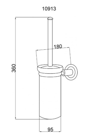 Фото ершик настенный boheme murano crystal 10913-w-cr, хром