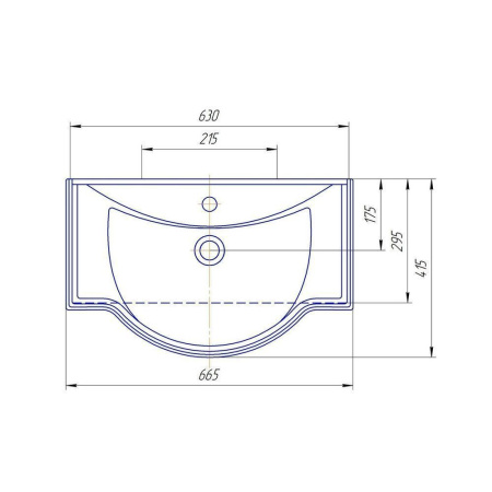 Фото раковина керамическая opadiris классик 65 см, белая