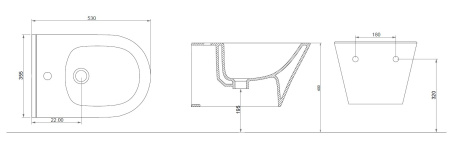 Фото биде подвесное boheme avva 974-mw, белый матовый