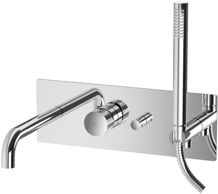 Фото встраиваемый комплект для ванны и душа paffoni jo jo001cr, хром