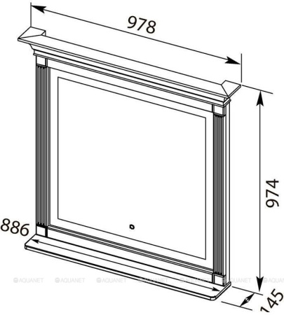 Зеркало с подсветкой Aquanet Селена 105 белый/серебро