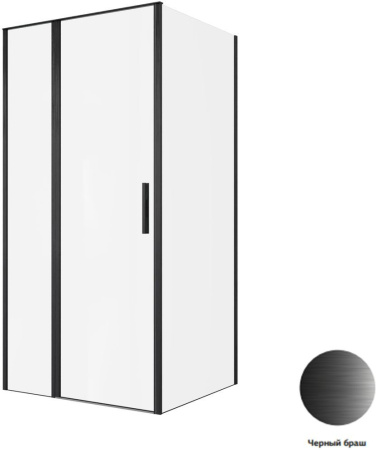 Фото душевой угол allen brau priority 3.31030.bba + 3.31045.bba 100*90*200 см, профиль черный браш