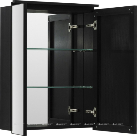 Фото зеркало-шкаф de aqua алюминиум 60 черный