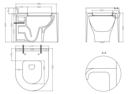 Фото унитаз подвесной s-stone salini унитаз gemelli 240121mrf, матовый покраска по ral снаружи
