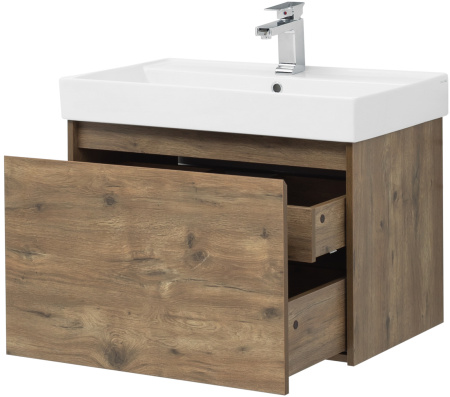 Фото комплект мебели aquanet nova lite 75 дуб рустикальный (1 ящик)