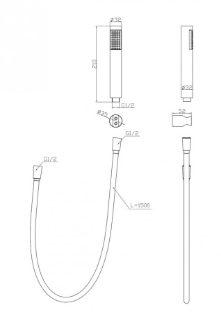 Фото душевой гарнитур belbagno uno uno-dfs-crm, хром