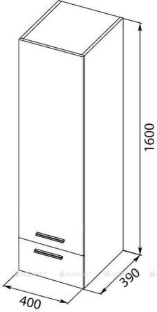 Фото пенал подвесной aquanet верона 40 белый