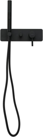 Фото встраиваемый комплект для душа allen brau priority 5.31009-31, черный матовый