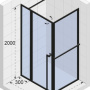 Фото душевой уголок riho lucid gd212b080 стекло прозрачное  /  черный 120х80