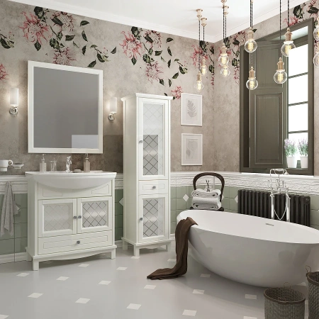 Фото зеркало opadiris омега 75 см, слоновая кость