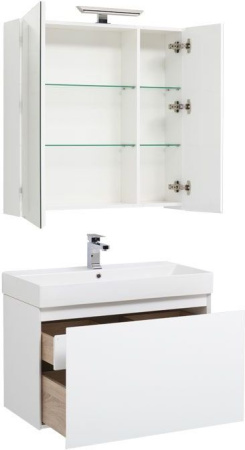 Фото комплект мебели aquanet йорк 85 белый