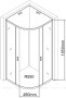 Фото душевой угол aquanet se-800q 80*80*185 см, профиль хром/стекло прозрачное