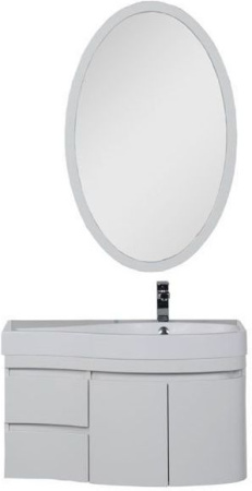 Фото комплект мебели aquanet сопрано 95 r белый (2 дверцы 2 ящика)