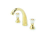 Фото смеситель для раковины на 3 отверстия boheme camelia 297-camelia, золото