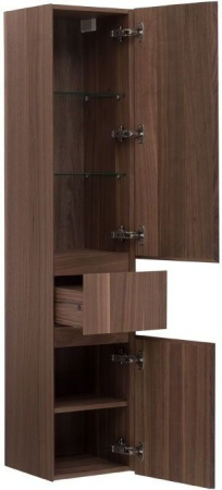 Фото пенал подвесной aquanet нью-йорк 35 l орех