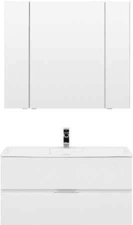 Фото комплект мебели aquanet алвита 100 белый