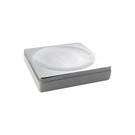 Фото мыльница настольная квадратная boheme 10960-w-cr, белый/хром