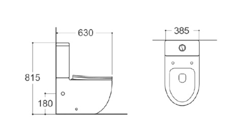 Фото унитаз-компакт напольный безободковый с бачком aquatek европа aq2903-00 630*385*815 мм, горизонтальный выпуск, тонкое сиденье с механизмом плавного закрывания, крепеж