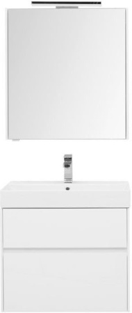 Фото комплект мебели aquanet бруклин 70 белый