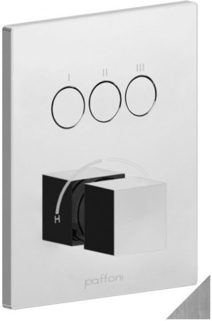 Фото встраиваемый смеситель для ванны и душа paffoni compact box cpm519st, сталь