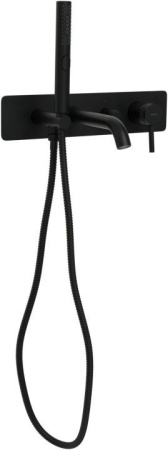 Фото встраиваемый комплект для ванны и душа allen brau priority 5.31006-31, черный матовый