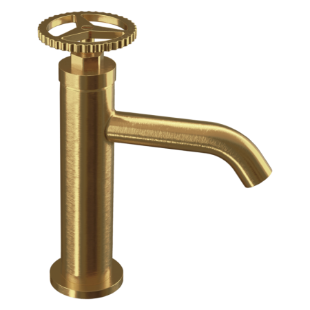 Фото смеситель для раковины remer chrono ch12bg, золото брашированное