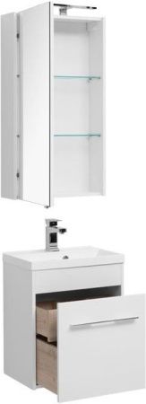 Фото комплект мебели aquanet августа 50 белый