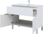 Фото комплект мебели aquanet алвита new 100 1 ящик, 2 дверцы, белый матовый