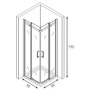 Фото душевой уголок berges wasserhaus melita 061007 90x90 стекло прозрачное/хром