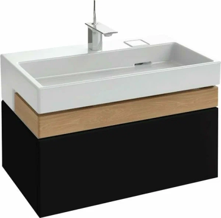 Фото тумба для раковины jacob delafon terrace eb1187-274 100 см, черный блестящий