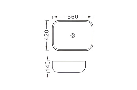 Фото раковина накладная для установки на столешницу aquatek aq5526-mw 560*420*140, матовый белый