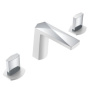 Фото смеситель для раковины на 3 отверстия boheme venturo 150-wcr-ice белый/хром, ручка ice