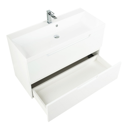 Фото тумба подвесная belbagno vittoria 100 bianco lucido-p 