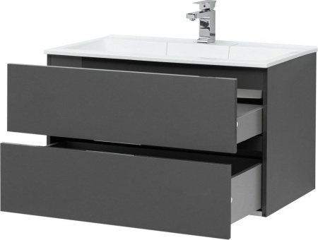 Фото комплект мебели aquanet алвита 90 серый антрацит