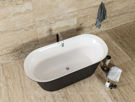 Фото акриловая ванна aquanet family smart 170*80 см, черная глянец