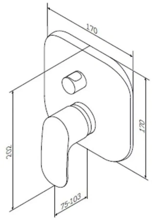 Фото смеситель для ванны и душа am.pm sensation, хром