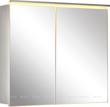 Фото зеркало-шкаф de aqua алюминиум 90 серебро