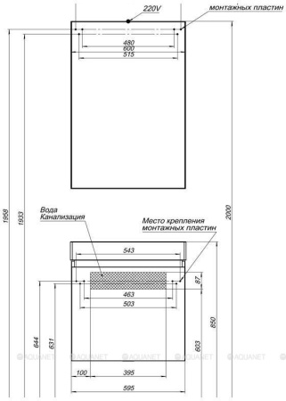 Фото комплект мебели aquanet йорк 60 белый