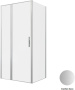 Фото душевой угол allen brau priority 3.31029.ba + 3.31044.ba 100*90*200 см, профиль серебро браш