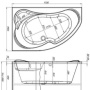 Фото акриловая ванна aquanet capri левая 170*110 см, белая