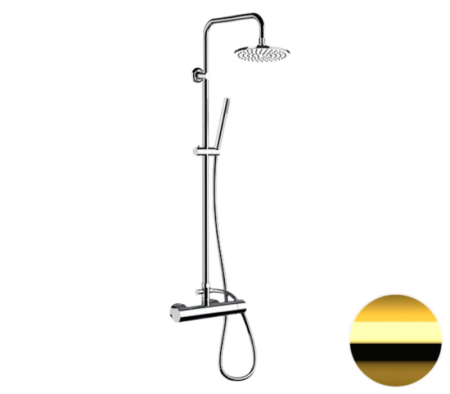 Фото душевая система remer minimal n37rx7mmm20do, золото глянцевое