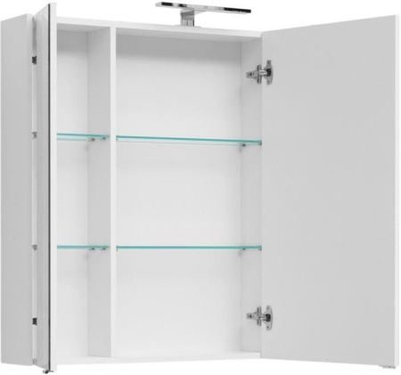 Фото зеркало-шкаф aquanet августа 100 белый