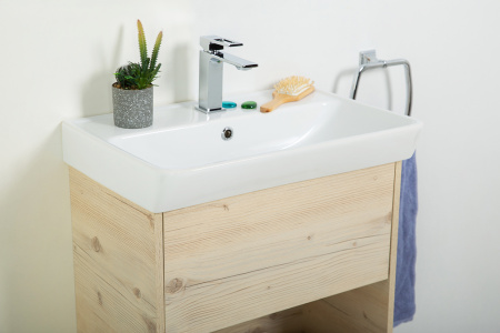 Фото тумба подвесная с одним ящиком belbagno neon 60 pino bianco 