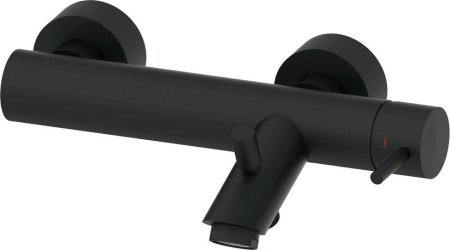 Фото смеситель для ванны и душа paffoni light lig022no, черный матовый