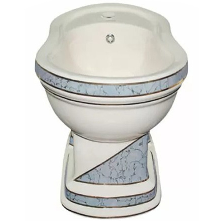 Фото биде напольное creavit klasik декор diag./gri