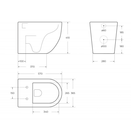 Фото унитаз приставной belbagno sfera-r bb2141cbr безободковый, белый