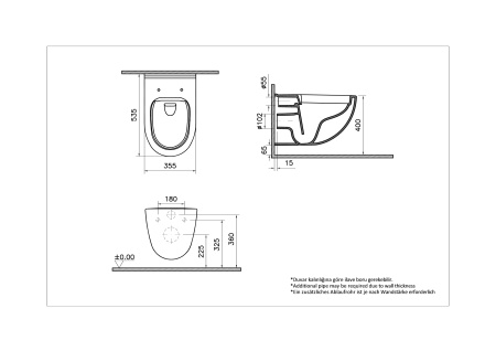 Фото унитаз подвесной безободковый vitra s40 7759b003-0075, белый