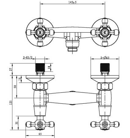 Фото смеситель для душа boheme tradizionale cromo 274, хром