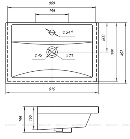 Фото раковина для тумбы kirovit фостер 60 см, белая