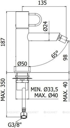 Фото смеситель для биде paffoni joker jk131no, черный матовый